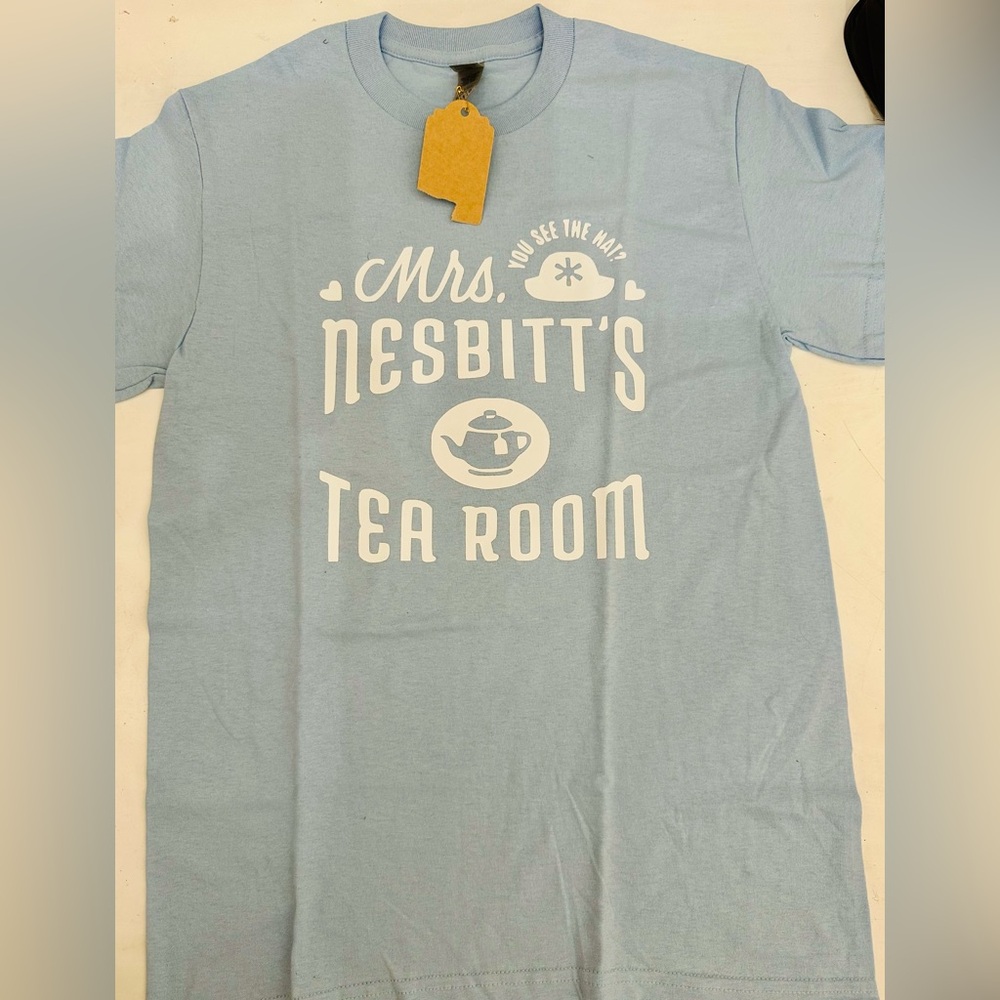 NWT handmade Toy Story inspired “Mrs.nesbits tea room tee” unisex fit
